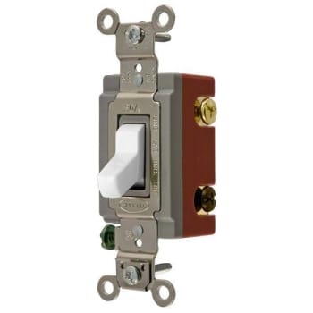 Image for Hubbell Wiring® Single Pole 3-Way 120/277v X Hd Ind Tog Sw White Package Of 10 from HD Supply