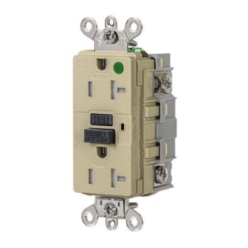 Image for Hubbell Wiring® Autoguard® 20a 125v Industrial Hospital Tr/Wr Gfci Recp Ivory from HD Supply