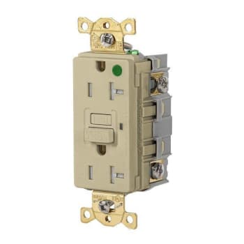 Hubbell Wiring® Autoguard® 20a 125v Hd Commercial Hosp Tr/Wr Gfci Recp Ivory