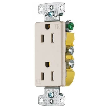 Image for Hubbell Wiring® Tradeselect® Straight Blade 15a 125v Tr Dplx Almd Package Of 10 from HD Supply
