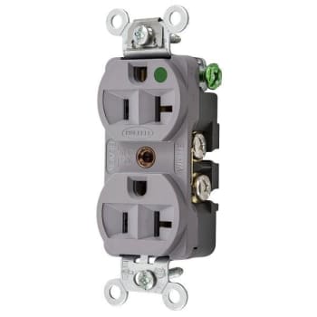 Image for Hubbell Wiring® Straight Blade 20a 125v Compact Hosp Dplx Recp Gry Package Of 10 from HD Supply
