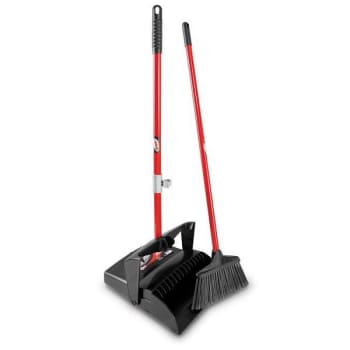 Image for Libman 12" W Lobby Dust Pan And Open Lid Broom Set Case Of 2 from HD Supply