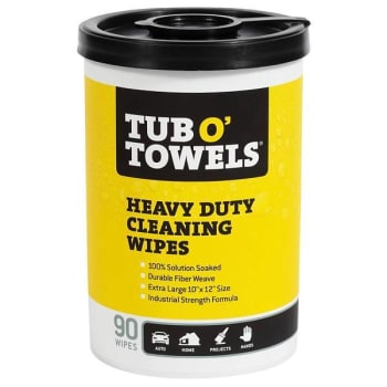 Tub O' Towels Citrus Scent Heavy-Duty Cleaning Wipes Case Of 6