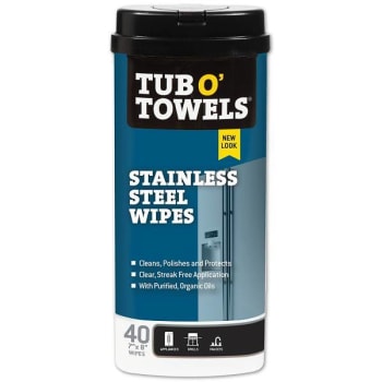 Image for Tub O' Towels Heavy Duty Streak Free Stainless Steel Clearner Case Of 12 from HD Supply