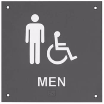 Image for Rockwood ADA Restroom Sign Blk from HD Supply