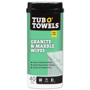 Image for Tub O' Towels Granite And Marble Cleaning Wipes Case Of 12 from HD Supply