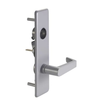 Image for Yale Exit Device Escutcheon Lever Trim Less Cylinder Aluminum Finish from HD Supply