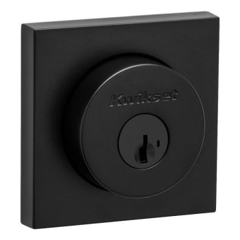 Image for Kwikset 158 Square Deadbolt Key One Side Feature Smartkey Security™ Matte Black from HD Supply
