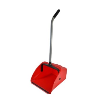 Image for Janico Jumbo Upright Lobby Dust Pan Ergonomic Handle Red from HD Supply