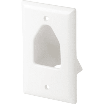 Image for Hubbell 1-Gang Recessed Cable Plate from HD Supply