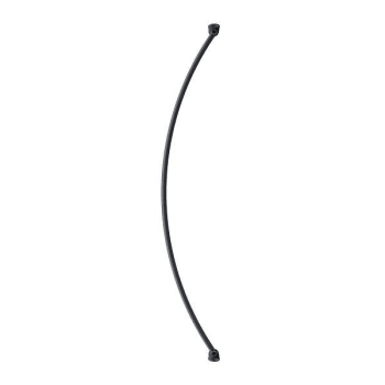 Seasons® 60" Matte Black Aluminum Curved Shower Rod