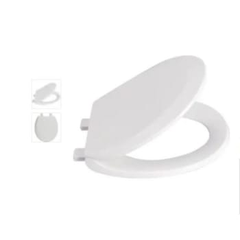 Seasons® Premium Plastic Round Closed-Front Toilet Seat In White (6-Pack)