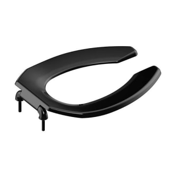 Image for Maintenance Warehouse® Plastic Elongated Open-Front No Lid Toilet Seat In Black from HD Supply