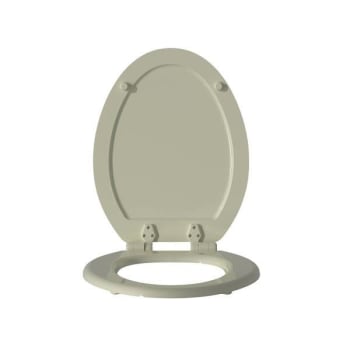 Seasons® Premium Wood Elongated Closed-Front Toilet Seat In Bone