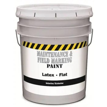 Glidden Maintenance Field Marking Paint, Latex, Flat, White, 5 Gallon