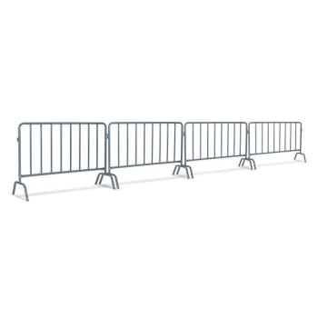 Image for Alpine Industries Interlocking Steel Barricade/Metal Crowd Control Package Of 4 from HD Supply