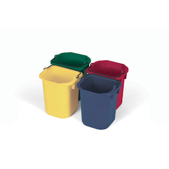Rubbermaid Comm 1.25 Gal. Multi-Color Plastic Disinfecting Pail, Package Of 4