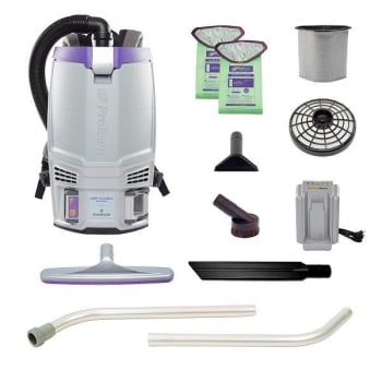 Image for ProTeam Gofit 6 Cordless Com Backpack Vacuum W/Xover Two-Piece Wand Kit from HD Supply