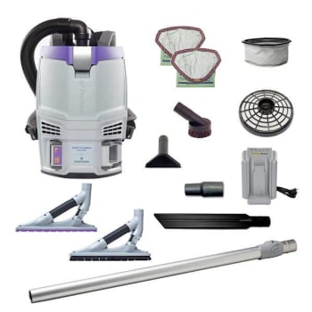 Image for ProTeam Gofit 3 Cordless Com Backpack Vacuum W/Problade Hard Surface/Carpet Kit from HD Supply