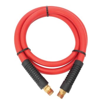 Image for Steelman Weather-Resistant 1/2" ID X 5' Rubber Whip Air Hose, 3/8" X 1/2" Npt from HD Supply