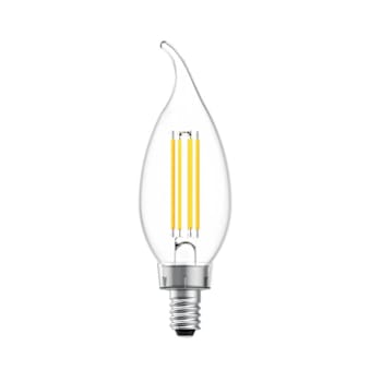 Maintenance Warehouse 4 Watt Ca10 Led, Candelabra, Clear, 3000k (12-Pack)