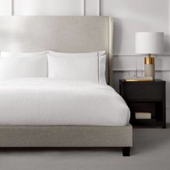 Sleep Inn Ocean Waves Decorative Top Sheet queen 98x94, White, 24/Cs