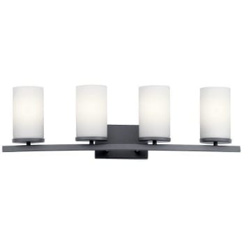 Image for Kichler Crosby 4-Light Vanity, Damp Rated, Dimmable, 31 In. W X 8.75 In. H, Matte Black from HD Supply