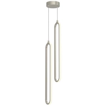 Afx Sienna 2-Light 24" LED Pendant, Adjustable Cct, Painted Nickel