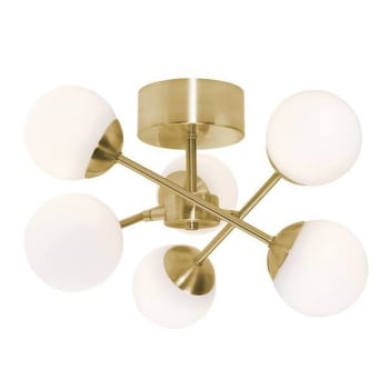 Afx Pearl 16" LED Ceiling Fixture, 3000k, Satin Brass