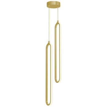 Image for Afx Sienna 2-Light 24" LED Pendant, Adjustable Cct, Gold from HD Supply