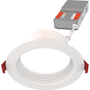 Image for Juno Wafer™ 4" LED Regressed Baffle Downlight, Switchable Cct, Matte White from HD Supply