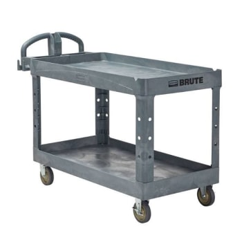 Image for Rubbermaid Commercial Brute Heavy Duty Ergo Handle Utility Cart, Large, Gray from HD Supply
