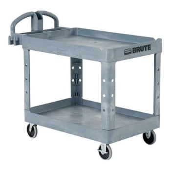 Image for Rubbermaid Commercial Brute Heavy Duty Ergo Handle Utility Cart, Medium, Gray from HD Supply