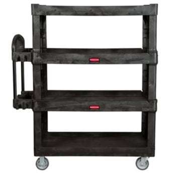 Image for Rubbermaid Commercial Brute 4 Shelf Hd Ergo Handle Utility Cart Black from HD Supply