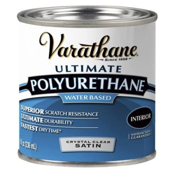 Image for Rust-Oleum Varathane® Ultimate Poly, Water Based, Satin, Half-Pint, Case Of 4 from HD Supply