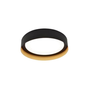 Image for Afx Reveal 16" LED Flush Mount 120-277v, 3000k, Black/Gold from HD Supply
