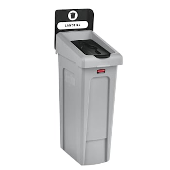 Rubbermaid Commercial Slim Jim® 23 Gal. 1-Stream Landfill Bin (Gray)