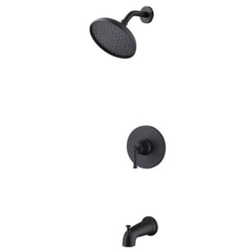 Seasons® Westwind Single Handle Tub And Rainshower 1.8 GPM Showerhead With Valve In Matte Black