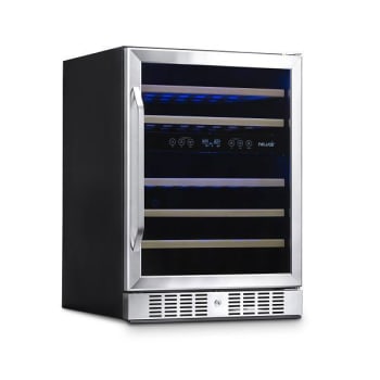 Image for NewAir 24 Inch Built-In 46 Bottle Dual Zone Wine Fridge In Stainless Steel from HD Supply