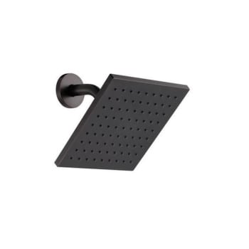 Seasons® Westwind™ Single Function 1.8 GPM 8 In. Square Showerhead In Matte Black With Shower Arm & Flange