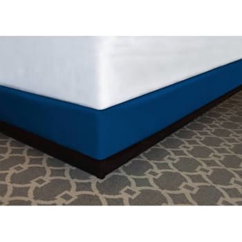Mattress Safe Contour Wrap Poly Shantung Q 9"60x80x6.75-9.5" Nvy Blue Case Of 12