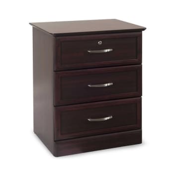 Image for Medacure Bedside Cabinet 3 Drawer Mahogany from HD Supply
