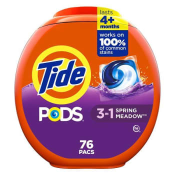 Image for Tide 3-In-1 He Spring Meadow Scent Liquid Laundry Detergent Pods (4-Case) from HD Supply