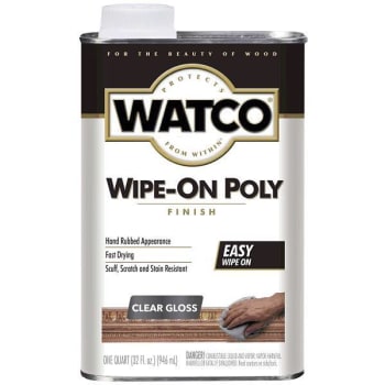 Image for Rust-Oleum Watco® Wipe-On Poly Finish, Gloss, 1 Quart, Case Of 6 from HD Supply