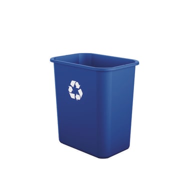 Image for Suncast Commercial 7 Gallon Desk-Side Resin Trash Can - Blue Recycle from HD Supply