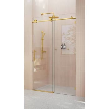 Image for Glass Warehouse Eclipse 48-52"Wx78"H Frameless Sliding Shower Door Satin Brass from HD Supply