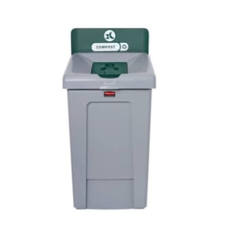 Image for Rubbermaid Commercial Slim Jim® Recycling Station 1-Stream Compost Green 33 Gal from HD Supply
