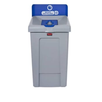 Image for Rubbermaid Commercial Slim Jim® Recycle Station 1-Stream Mixed Recycling 33 Gal from HD Supply