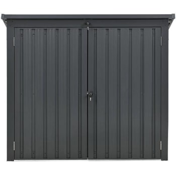 Image for Hanover Galvanized Steel Trash And Recyclables Storage Shed, 3.3' X 5.2' X 4.4' from HD Supply