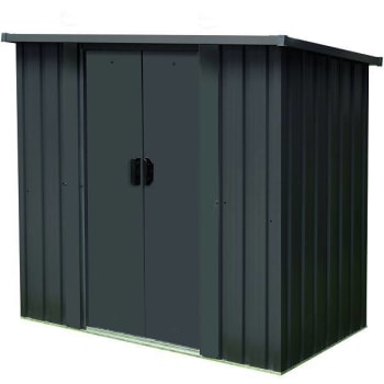 Image for Hanover Galvanized Steel Compact Storage Shed, Dark Gray 2.8' X 4.8' X 4.4' from HD Supply